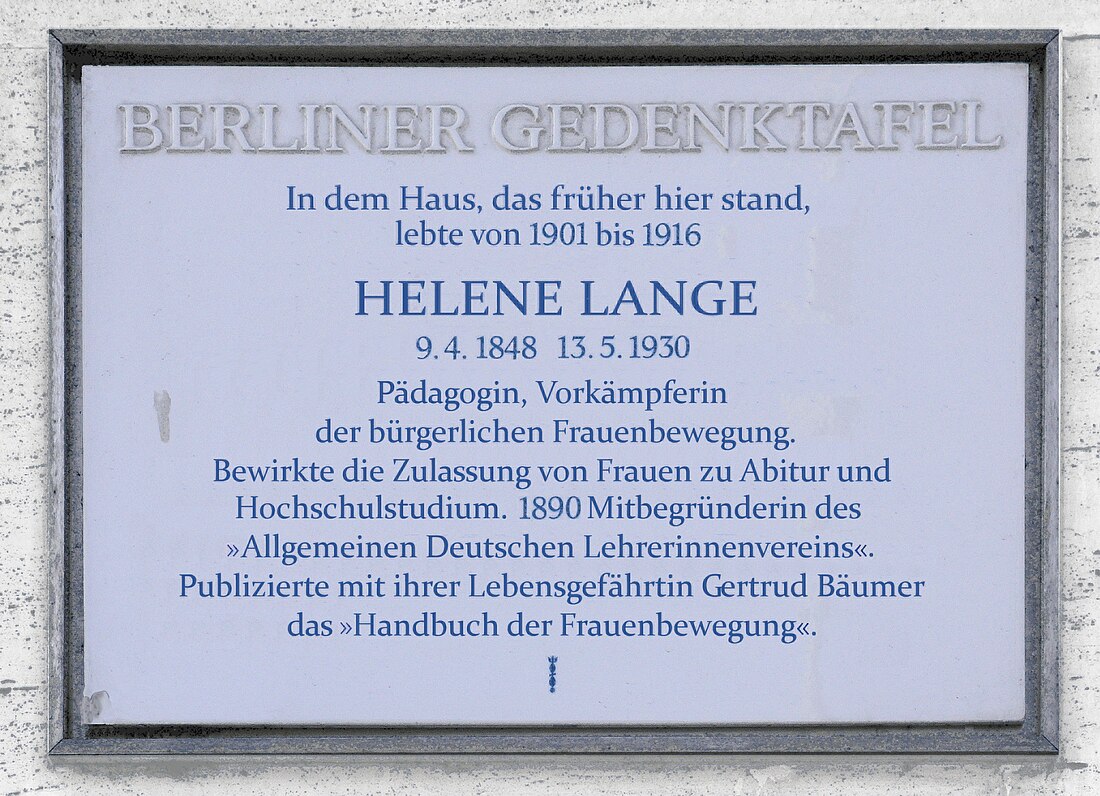 File:Gedenktafel Kunz-Buntschuh-Str 7 (Grunw) Helene Lange.JPG