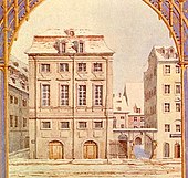 Felix Mendelssohn, 1836: watercolour of the Gewandhaus Gewandhaus-1836.jpg