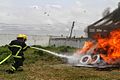 Ghana National Fire and Rescue Service (GNFRS) Rapid Intervention Firefighters Firefighting.JPG