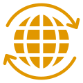 Globe icon Noun 132351 cc E19700.svg