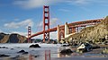 Golden Gate Bridge as seen from Marshall’s Beach, March 2018.jpg