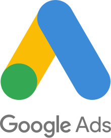 Logo systemu google Ads prezentujące sygnet oraz logotyp.