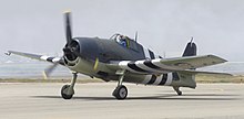 Chino Warbirds' F6F-3 painted as a Fleet Air Arm Hellcat Mk. I (2007) Grumman F6F Hellcat, Chino, California.jpg