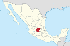 Guanajuato in Mexico (location map scheme).svg