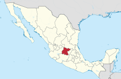 瓜納華托州在墨西哥的位置