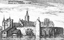 The castle in about 1630 Heemskerk1630.jpg