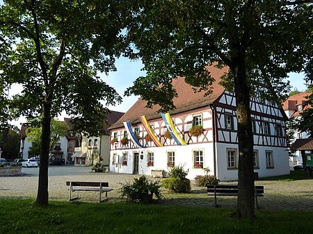 Heiligenstadt in Oberfranken. Rathaus und Marktplatz. geo en.hlipp.de 13926