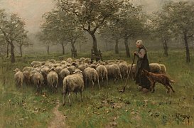 Herderin met kudde schapen Rijksmuseum SK-A-3184.jpeg