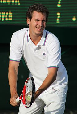 Jan Hernych v kvalifikaci Wimbledonu 2014