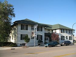 Higgins Hotel in Glenrock, WY USA.JPG