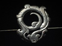 Huan in shape of a coiled serpent, jade ware, Eastern Han, Shanghai Museum