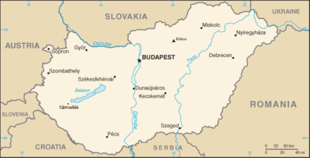 An enlargeable basic map of Hungary
