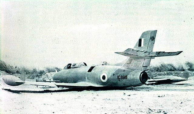 An Indian Air Force Ouragan Fighter Bomber was forced to land near Badin by PAF fighters during the 1965 Rann of Kutch conflict