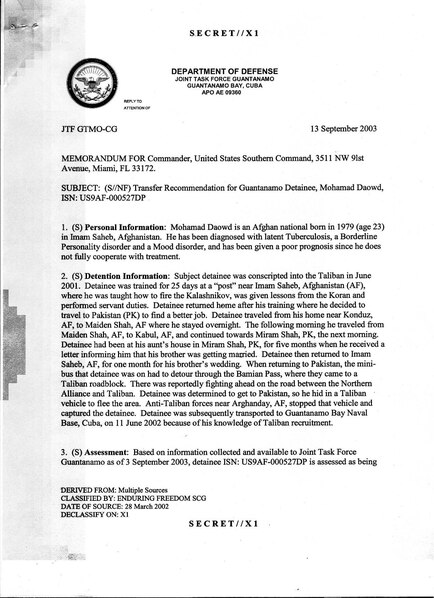 File:ISN 00527, Mohamad Daowd's Guantanamo detainee assessment.pdf