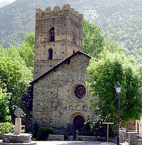 Iglesia de Santa María de Ribera de Cardós, en el municipio del Valle de Cardós (Lérida, España).jpg