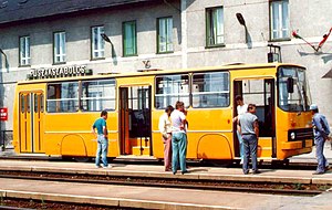 Während der Probefahrten im Bahnhof Pusztaszabolcs