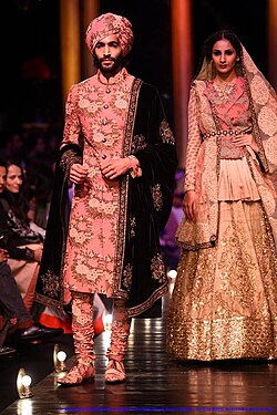 Models walk for SabyaSachi Couture. In SabyaSachi Mukherji's designs at Lakme Fashion Week Grand Finale, by Sou Boyy, Sourendra Kumar Das..jpg