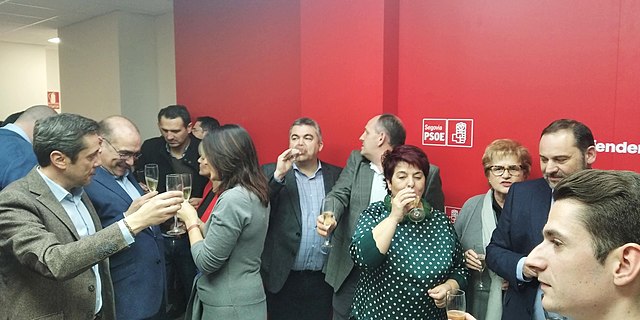 Clara Luquero en enero de 2020 durante la inauguración de un nueva sede del PSOE en Segovia