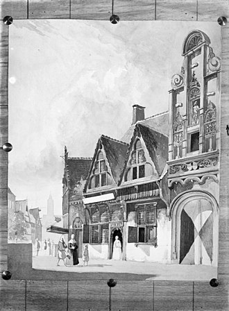 The old house in 1838 Ingang Hintemerstr., naar tekening Oltmans, 1838 - 's-Hertogenbosch - 20109785 - RCE.jpg