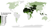 Thumbnail for File:Islam percent population in each nation World Map Muslim data by Pew Research-sr-lat.svg