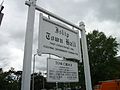 Town hall sign looking west...