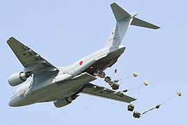 Kawasaki C-2, десантування повітряних сил самооборони Японії, авіабаза Міхо, 2018 р.
