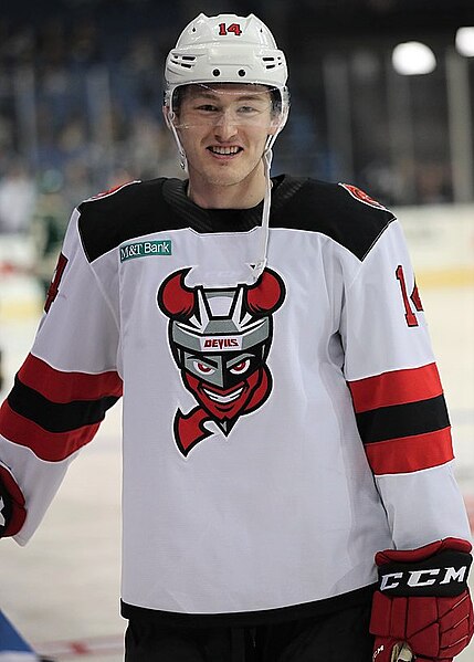 Anderson with the Binghamton Devils in 2020