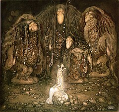 Image 31John Bauer's illustration of trolls and a princess from a collection of Swedish fairy tales (from Fairy tale)