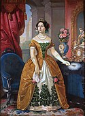 アントニオ・ロペス・デ・サンタ・アナの夫人、ドロレス・デ・トスタの肖像(1855) メキシコ国立美術館 蔵