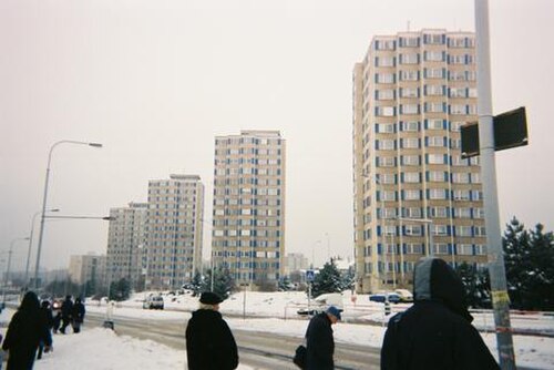 Towering paneláks in the Kamýk area of Prague.