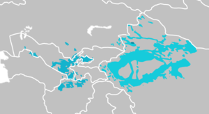 Karluk Turkic Languages distribution map.png
