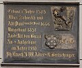 English: Building inscription Deutsch: Bauinschrift