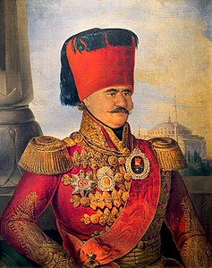 Miloš Obrenović bio je knez Srbije od 1817. godine, a prije toga drugi vrhovni vožd od 1815. godine. Učestvovao je u Prvom srpskom ustanku kao borac, da bi zbog zasluga dogurao do zvanja vojvode, istakavši se u borbama kod Užica. Nakon sloma ustanka bio je jedan od malobrojnih vojvoda koji su ostali u zemlji, čime je zadobio povjerenje značajnog dijela naroda u to teško doba