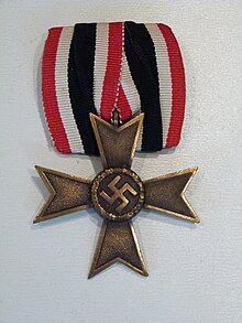 War Merit Cross 2nd Class, given to Hans Kohout in January 1946 by the MI5 officer Eric Roberts, and found by Kohout's son Ernest after his death. Kohout's Medal.jpg