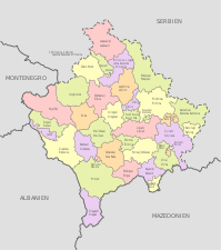 Správní členění Kosova
