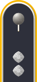 Rank badge on the epaulette of the jacket of the service suit for air force uniform wearers.