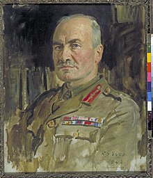 Portrait of General Ronald Forbes Adam of the British Army. Adam devised the CANLOAN scheme together with Major-General Harry Letson of the Canadian Army. Lieutenant-general Sir Ronald Adam, Bart, Cb, Dso, Obe Art.IWMARTLD404.jpg