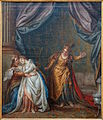 L'évanouissement d'Atalide[5], original de Coypel ayant servi de modèle pour la tapisserie Roxane et Atalide, 1748, palais des Beaux-Arts de Lille, sur le thème de Bajazet de Racine.