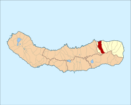 Lage der Gemeinde Achandinha in der Gemeinde Nordeste