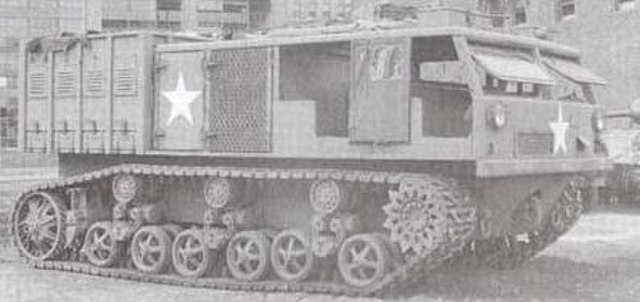 Wartime photo of a M6 Tractor