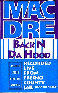 <i>Back n da Hood</i> 1992 EP by Mac Dre