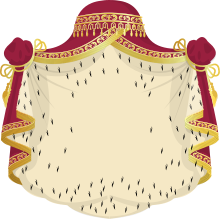 Mantle with a pavilion on top Mantel kaal.svg