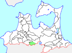 Umístění Ikarigaseki v prefektuře Aomori