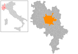 Mappa di localizzazione del comune di Asti nella provincia di Asti