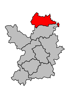 Kanton na mapě arrondissementu Provins
