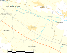 Mapa obce Pexiora