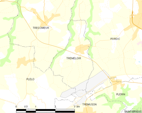 Poziția localității Tréméloir