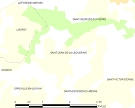 Mapa obce Saint-Jean-de-la-Léqueraye