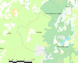 Mapa obce Carbini