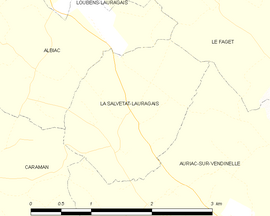Mapa obce La Salvetat-Lauragais